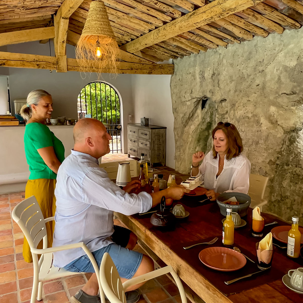 Breakfast in a gîte or on the terrace